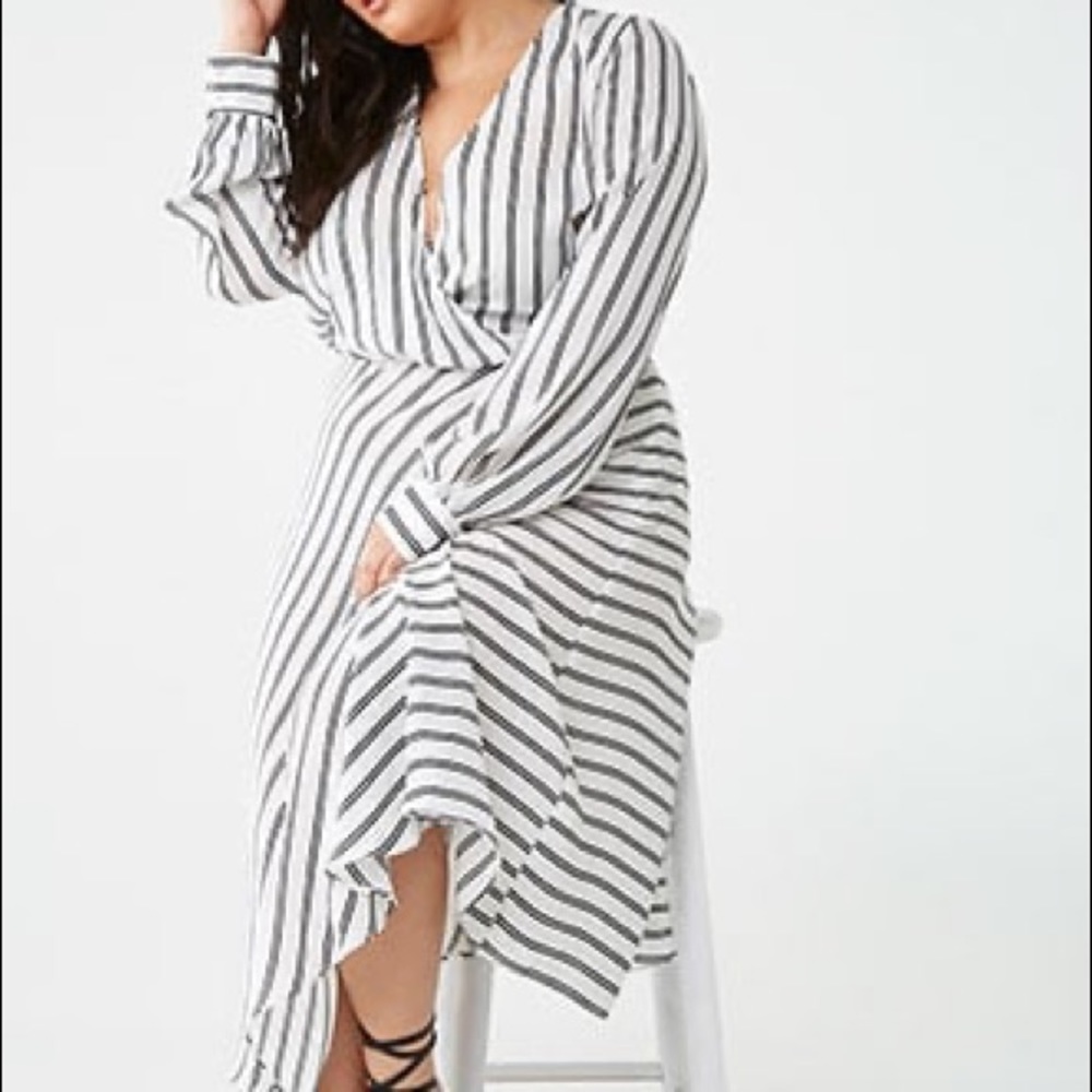 Striped long sleeve dress